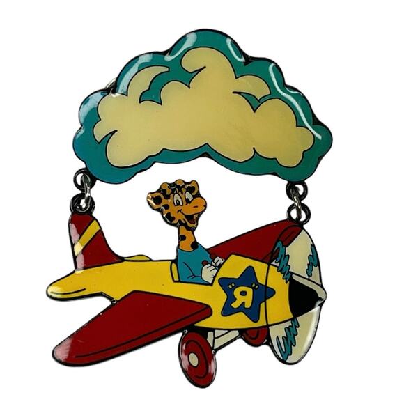 Vintage Toys R Us Limited Edition Pin Geoffrey The Giraffe Airplane New - Picture 9 of 12